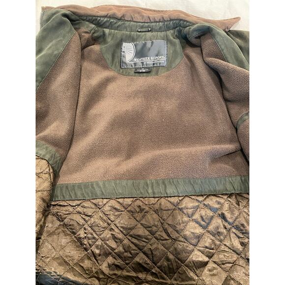 Weather Report by Weatherproof Men's Bomber Jacket XL Green Full Zip - Picture 5 of 12
